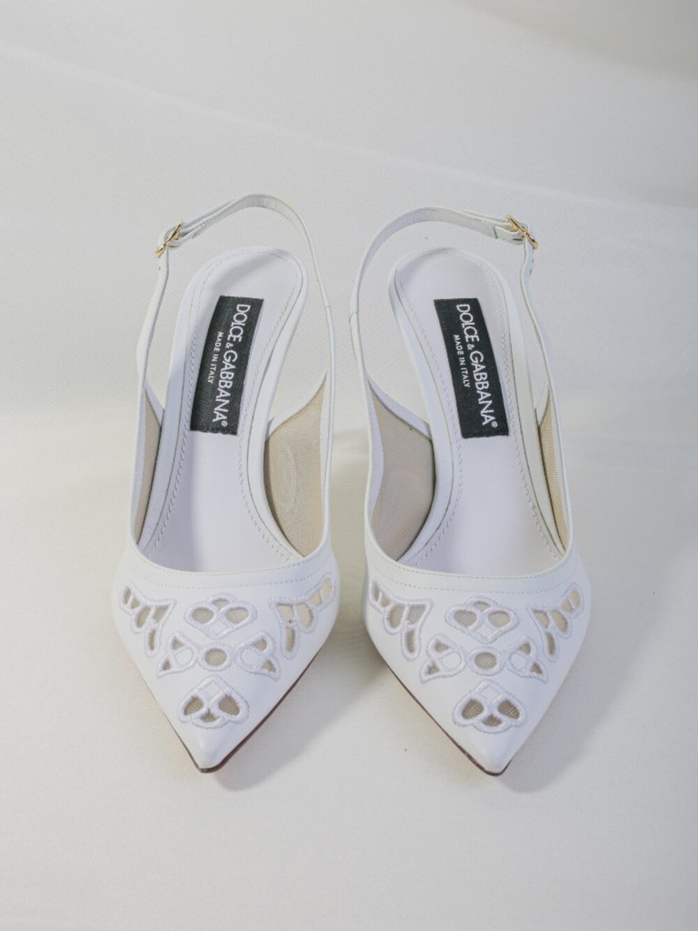 Dolce & Gabbana White Lace Pumps